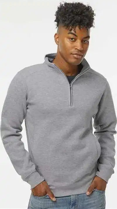 J. America 8717 Heavyweight Fleece Quarter-zip Sweatshirt - Oxford