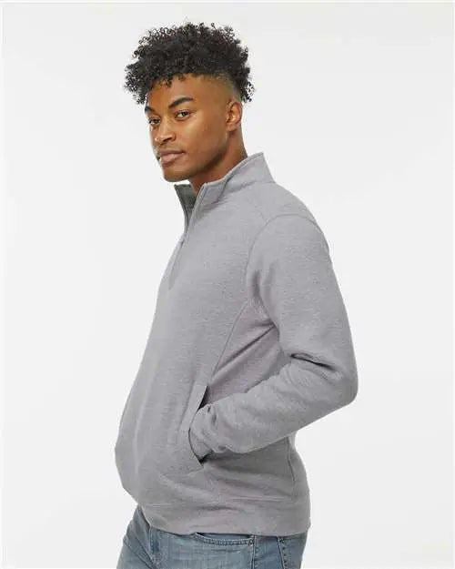 J. America 8717 Heavyweight Fleece Quarter-zip Sweatshirt - Oxford
