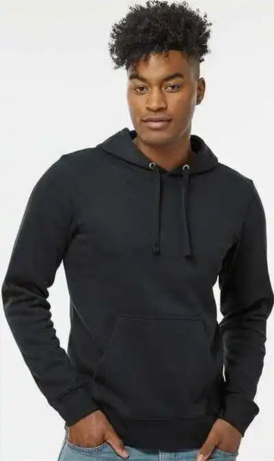 J. America 8720 Btb Fleece Hooded Sweatshirt Black