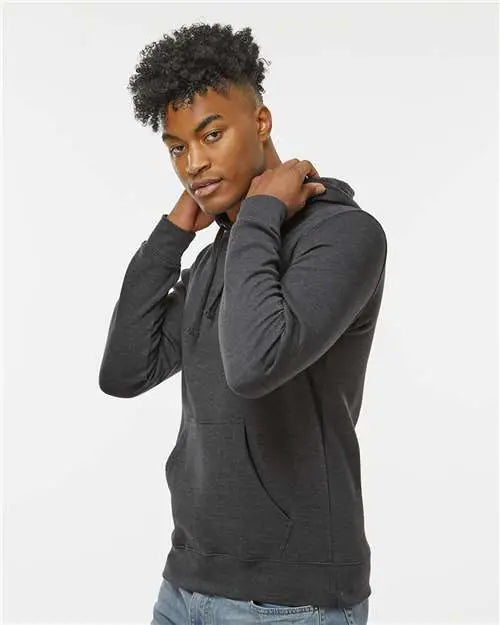 J. America 8720 Btb Fleece Hooded Sweatshirt - Charcoal Heather
