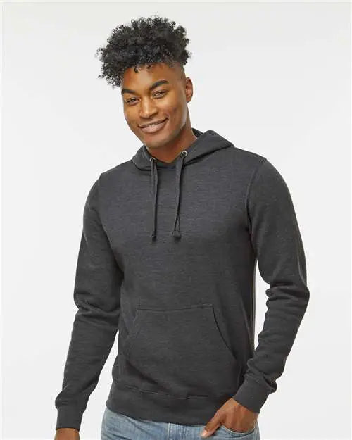 J. America 8720 Btb Fleece Hooded Sweatshirt - Charcoal Heather