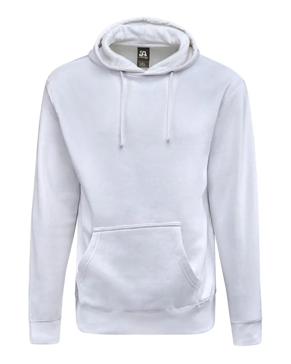 J. America 8720 Btb Fleece Hooded Sweatshirt - White - s