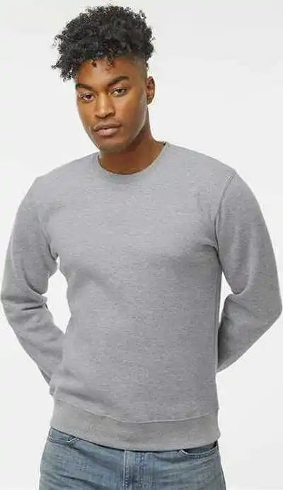 J. America 8721 Btb Fleece Crewneck Sweatshirt Oxford
