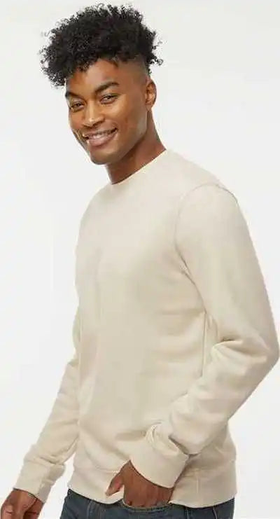 J. America 8721 Btb Fleece Crewneck Sweatshirt Oyster