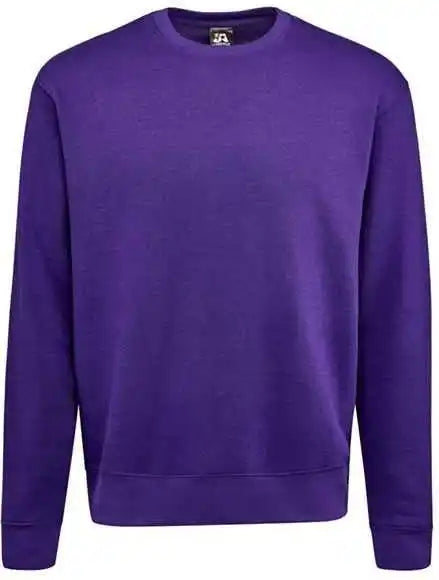 J. America 8721 Btb Fleece Crewneck Sweatshirt Purple
