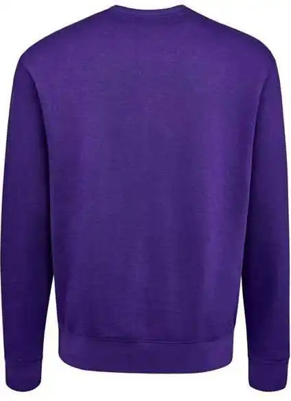 J. America 8721 Btb Fleece Crewneck Sweatshirt Purple