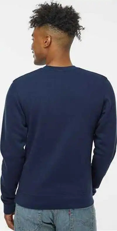 J. America 8721 Btb Fleece Crewneck Sweatshirt - True Navy