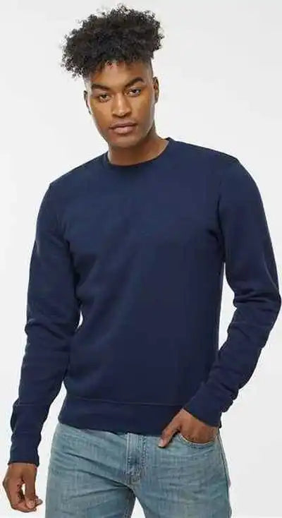 J. America 8721 Btb Fleece Crewneck Sweatshirt - True Navy