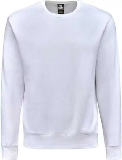 J. America 8721 Btb Fleece Crewneck Sweatshirt - White