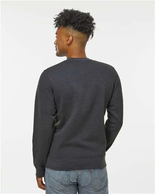 J. America 8721a Btb Fleece Crewneck Sweatshirt - 8721 - Charcoal Heather