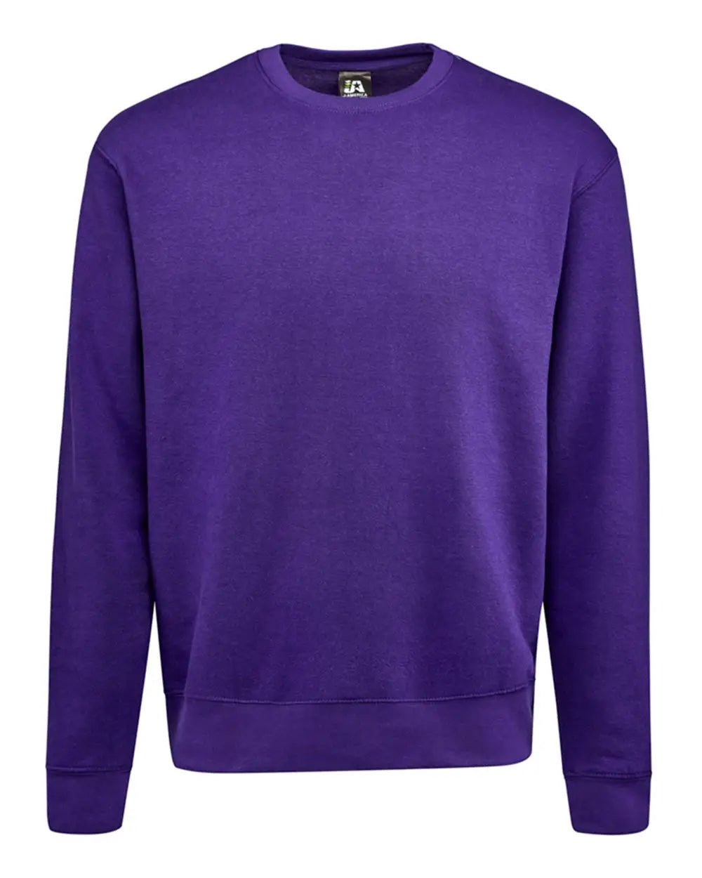 J. America 8721a Btb Fleece Crewneck Sweatshirt - 8721 - Purple - Adult s
