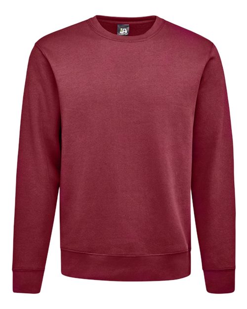J. America 8721a Btb Fleece Crewneck Sweatshirt - Maroon