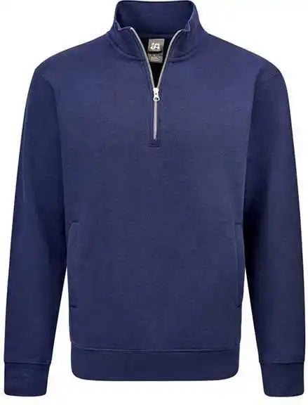 J. America 8722 Btb Fleece Quarter-zip Sweatshirt - True Navy