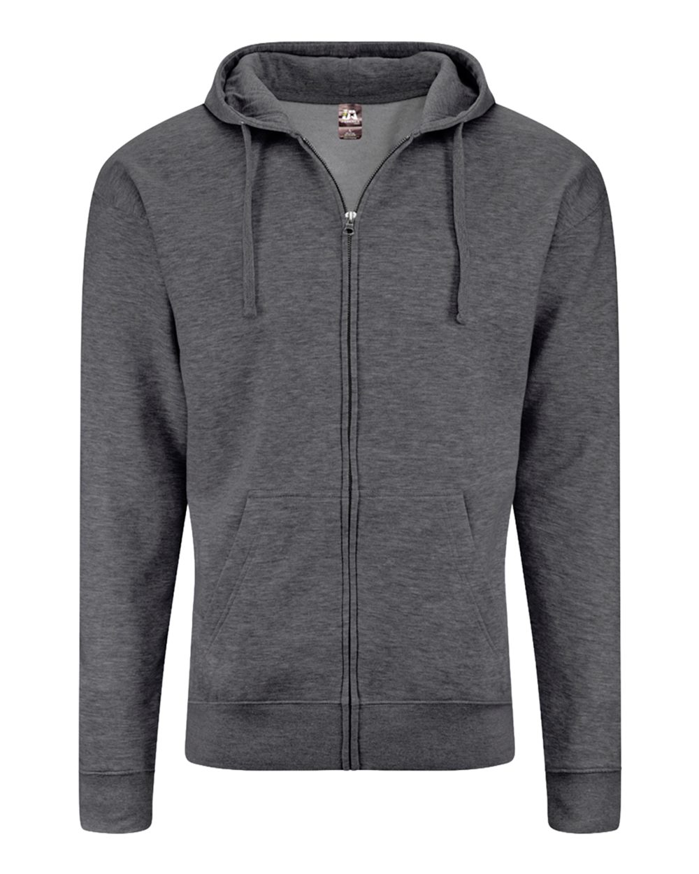 J. America 8723j Unisex Btb Fleece Hooded Full-zip Sweatshirt - 8723 - Charcoal Heather