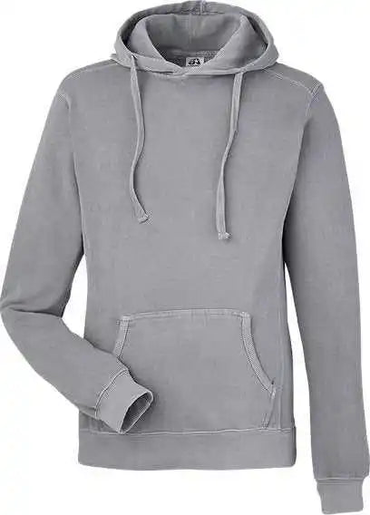 J. America 8730 Pigment-dyed Fleece Hooded Sweatshirt - Cloud