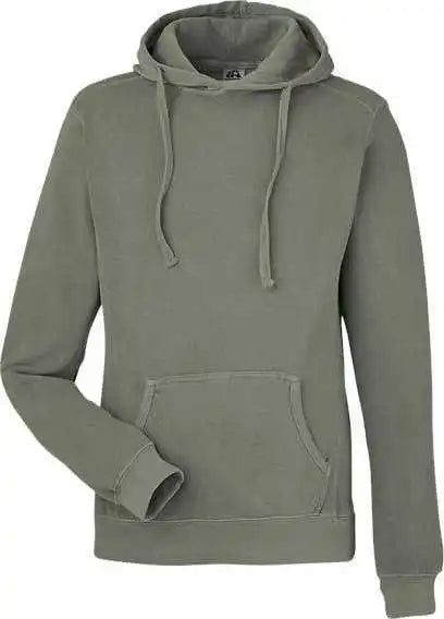 J. America 8730 Pigment-dyed Fleece Hooded Sweatshirt - Spruce
