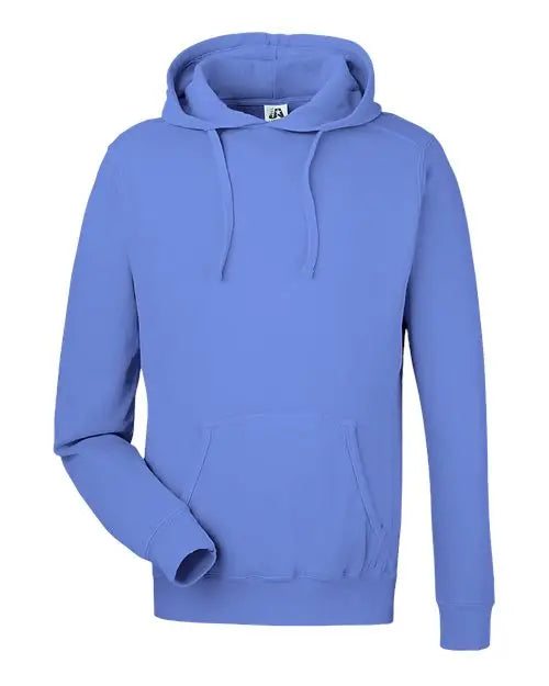 J. America 8730a Pigment-dyed Fleece Hooded Sweatshirt - 8730 - Regatta - Adult s