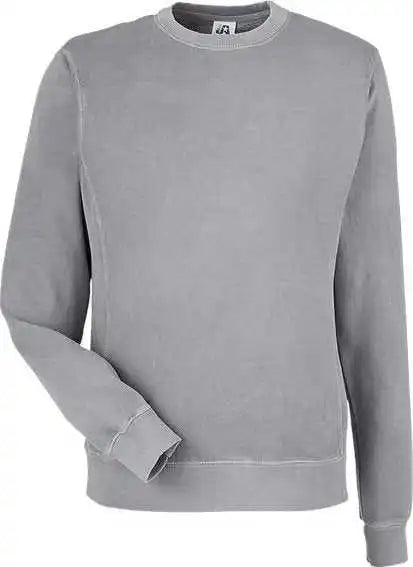J. America 8731 Pigment Dyed Fleece Crewneck Sweatshirt Cloud