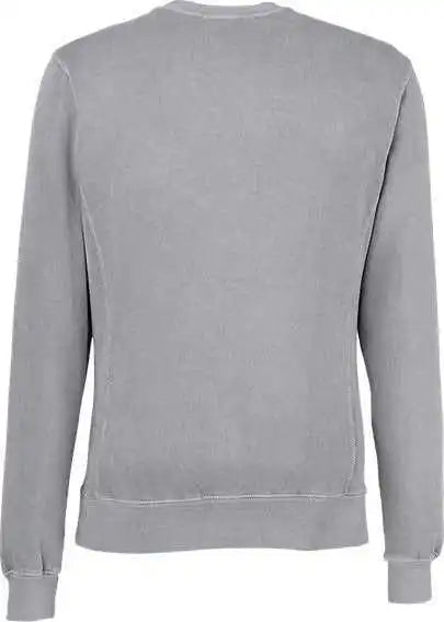 J. America 8731 Pigment Dyed Fleece Crewneck Sweatshirt Cloud