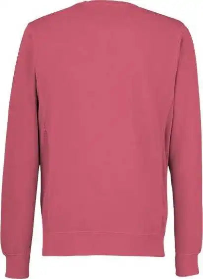 J. America 8731 Pigment Dyed Fleece Crewneck Sweatshirt Garnet