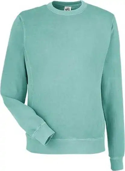 J. America 8731 Pigment-dyed Fleece Crewneck Sweatshirt - Marine