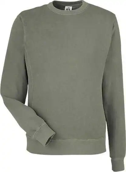 J. America 8731 Pigment-dyed Fleece Crewneck Sweatshirt - Spruce
