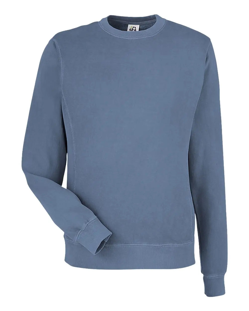 J. America 8731a Pigment-dyed Fleece Crewneck Sweatshirt - 8731 - Denim - Adult s