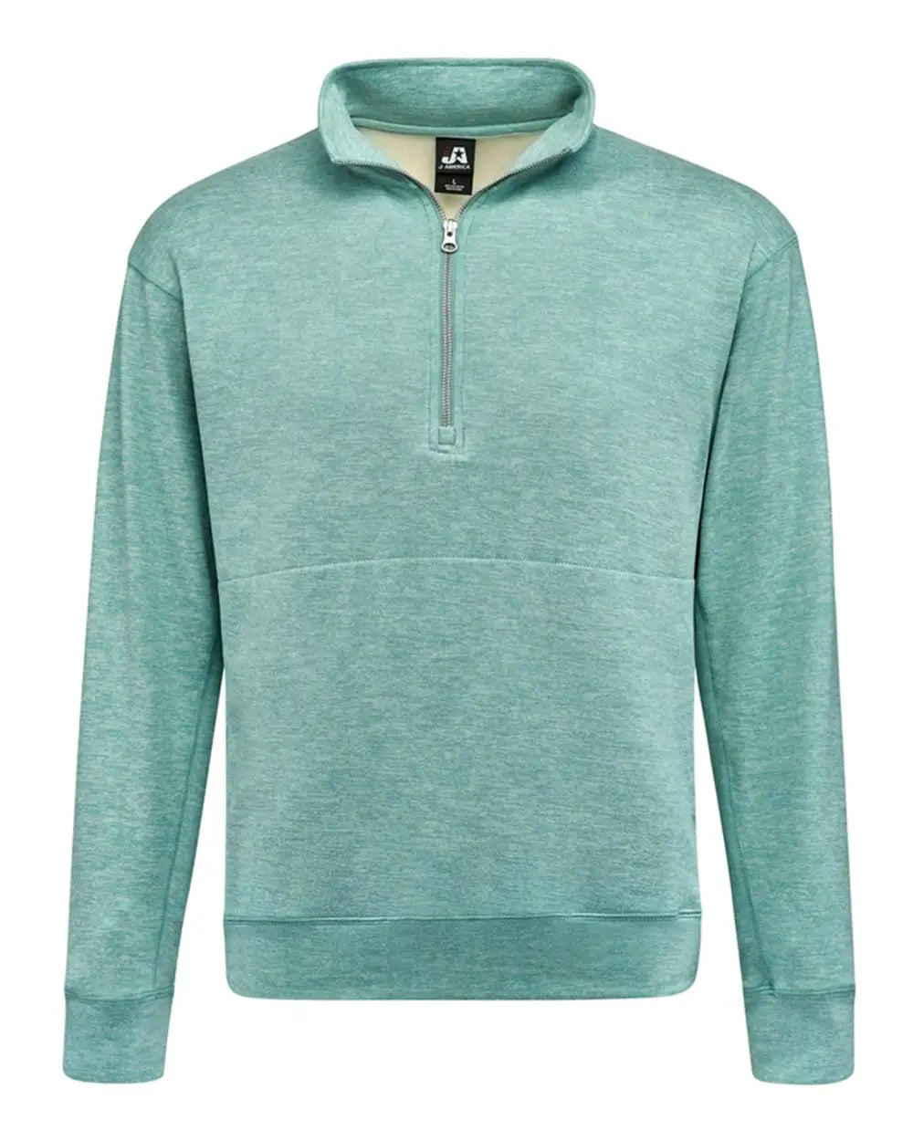 J. America 8741 Electric Fleece Quarter-zip Sweatshirt - Jade