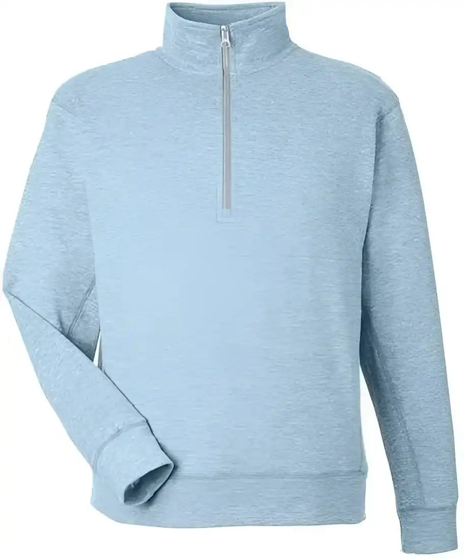 J. America 8741 Electric Fleece Quarter Zip Sweatshirt Sky
