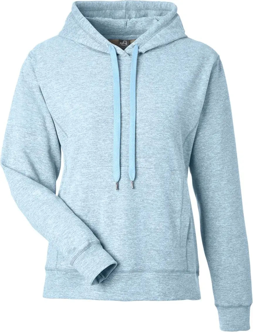 J. America 8742 Women’s Electric Fleece Hooded Sweatshirt - Sky