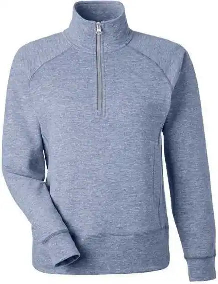 J. America 8743 Women’s Electric Fleece Quarter Zip Sweatshirt Midnight