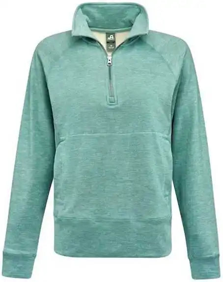 J. America 8743 Women’s Electric Fleece Quarter Zip Sweatshirt Jade
