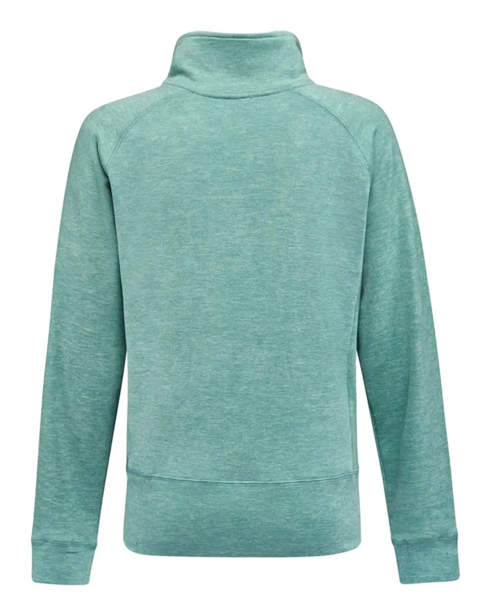 J. America 8743 Women’s Electric Fleece Quarter-zip Sweatshirt - Jade - Teal / s