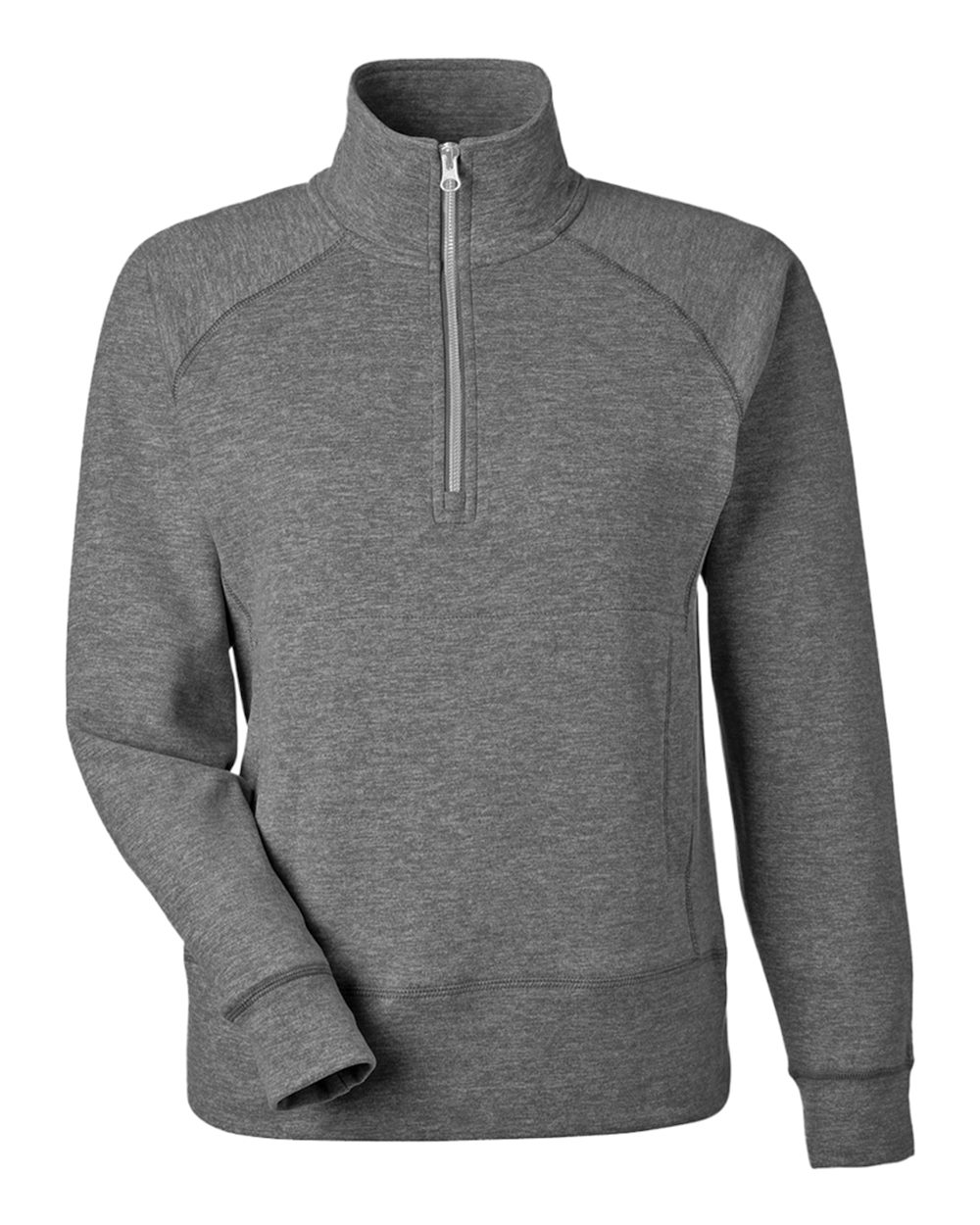 J. America 8743 Women’s Electric Fleece Quarter-zip Sweatshirt - Onyx