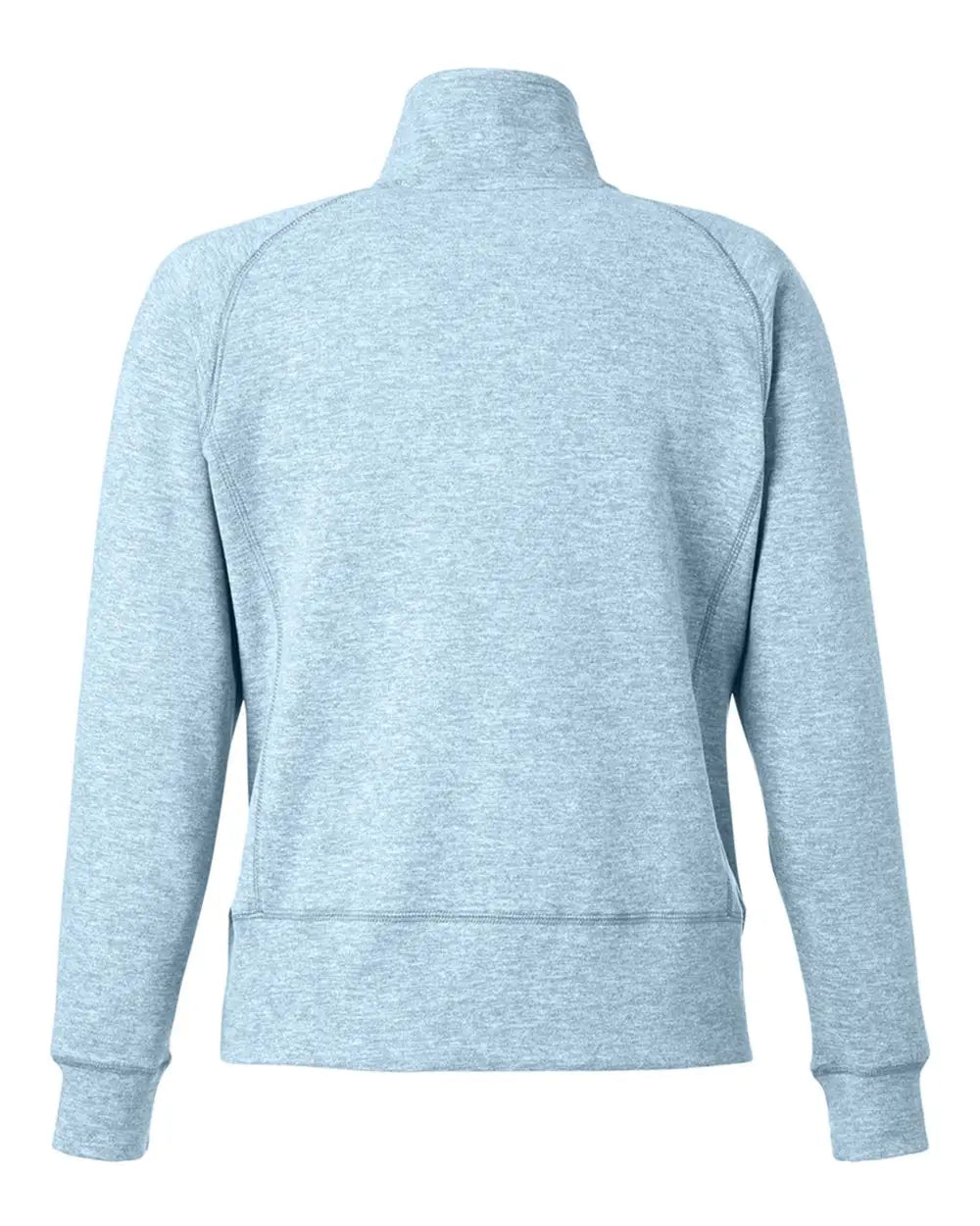 J. America 8743 Women’s Electric Fleece Quarter-zip Sweatshirt - Sky