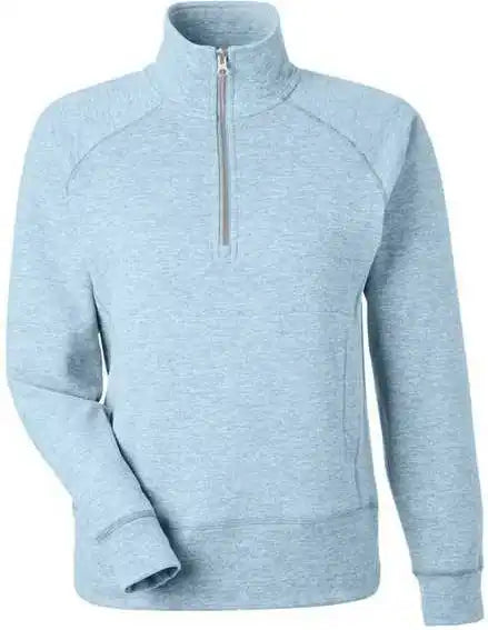 J. America 8743 Women’s Electric Fleece Quarter Zip Sweatshirt Sky