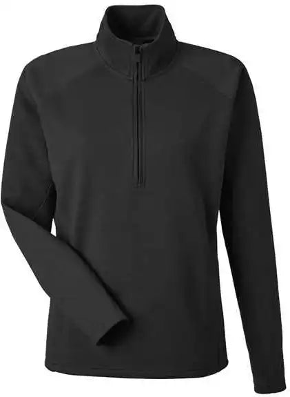 J. America 8754 Women’s Apex Fleece Quarter Zip Pullover Black