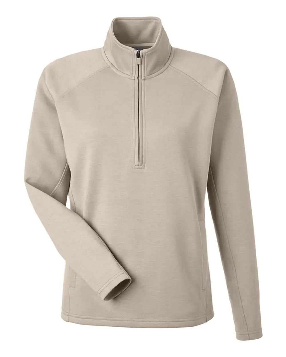 J. America 8754 Women’s Apex Fleece Quarter-zip Pullover - Mojave