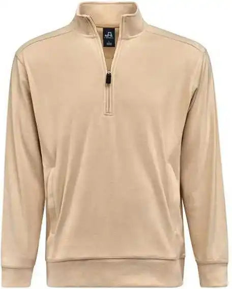 J. America 8760 Element Fleece Quarter Zip Sweatshirt Almond