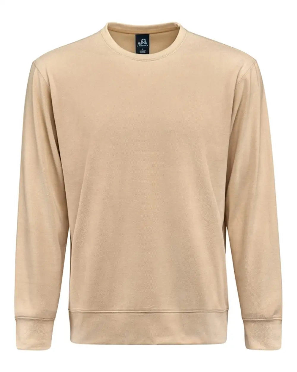 J. America 8761 Element Fleece Crewneck Sweatshirt - Almond - Brown / s