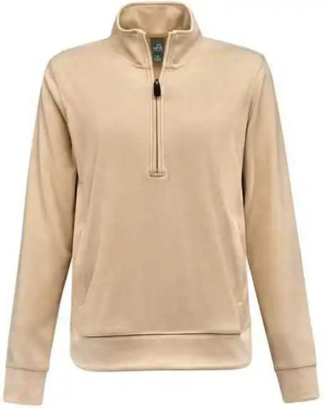 J. America 8762 Women’s Element Fleece Quarter-zip Sweatshirt - Almond