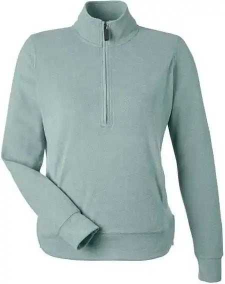 J. America 8762 Women’s Element Fleece Quarter Zip Sweatshirt Peacock