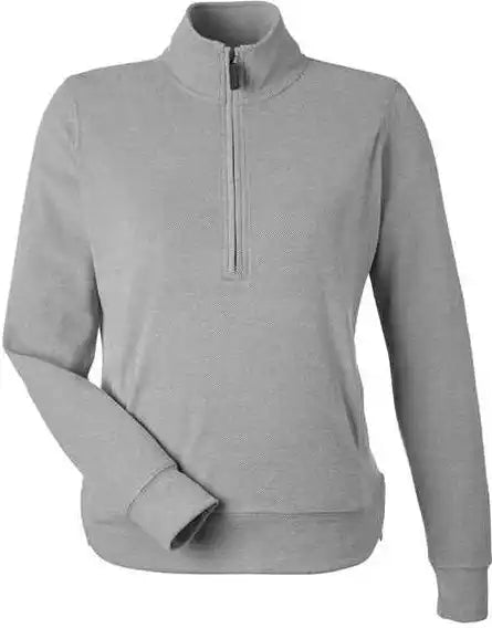 J. America 8762 Women’s Element Fleece Quarter Zip Sweatshirt Gray