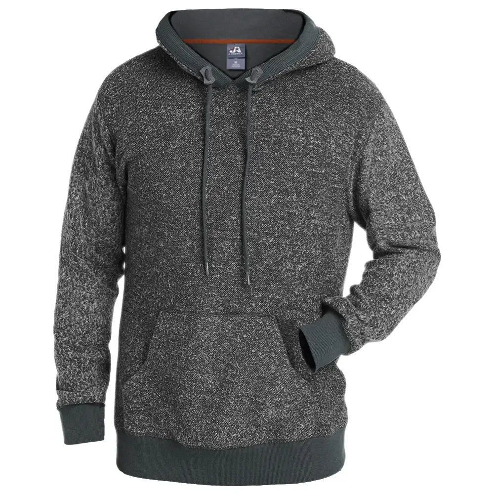 J. America 87llj Aspen Fleece Hooded Sweatshirt - 8711 - Charcoal Speck