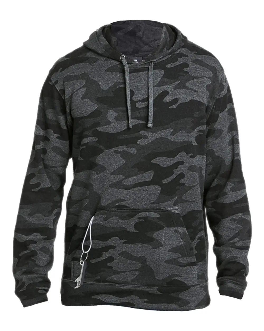 J. America 8815j Tailgate Hooded Sweatshirt - 8815 - Black Camo Heather - Adult s