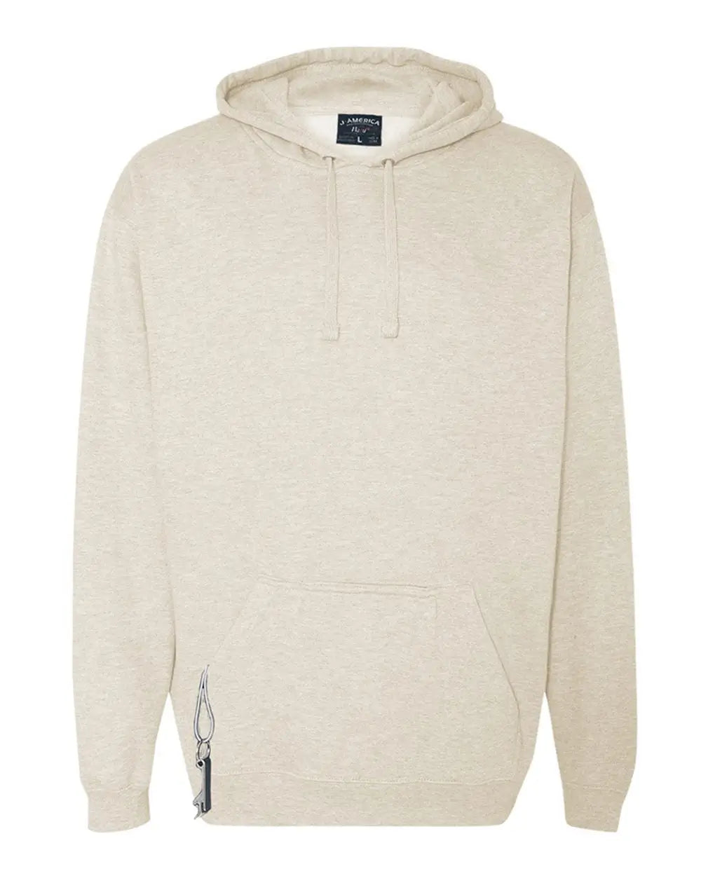 J. America 8815j Tailgate Hooded Sweatshirt - 8815 - Oatmeal Heather - Adult s