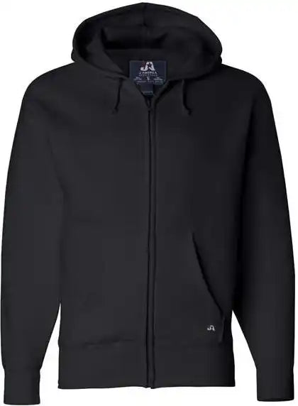 J. America 8821 Premium Full-zip Hooded Sweatshirt - Black