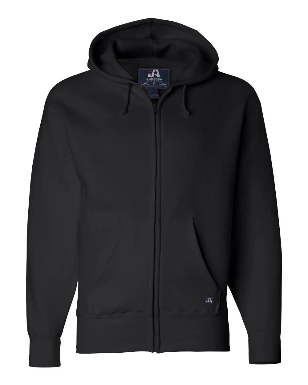 J. America 8821 Premium Full-zip Hooded Sweatshirt - Black