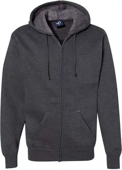 J. America 8821 Premium Full-zip Hooded Sweatshirt - Charcoal Heather