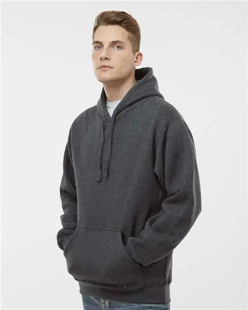 J. America 8824 Premium Hooded Sweatshirt - Charcoal Heather